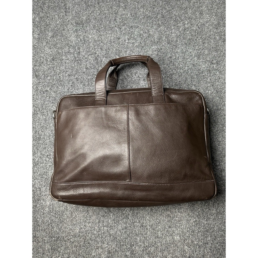 Mens Leather Coach Brown Briefcase Laptop Work Bag, Size One Size - Picture 2 of 13